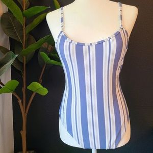 One piece striped swimsuit